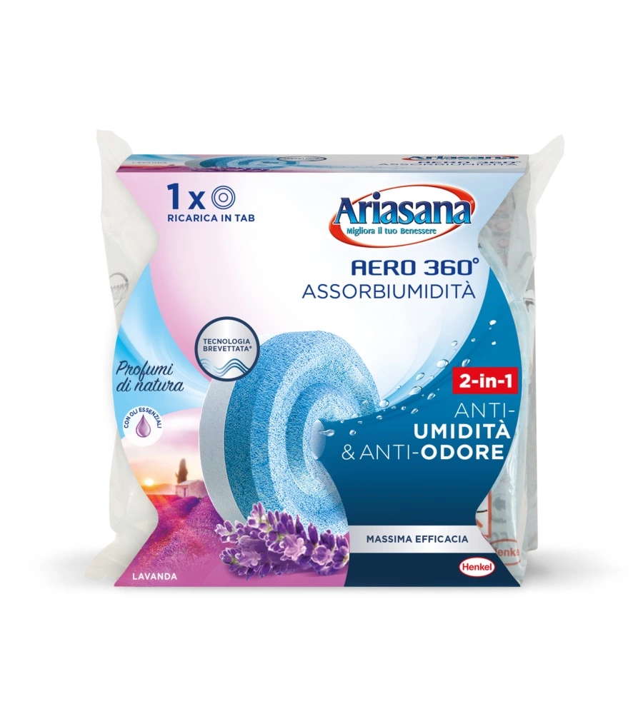 DEUMIDIFICATORE AERO 360° RICARICA TAB LAVANDA 450G -ARIASANA